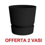 ELHO Offre 3 Vase Greenville Rond 30CM Living Noire