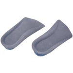 2 Pcs Clear  Gray 1.1" Height Heel Increase Silicone Gel Insoles Pads I2K48954