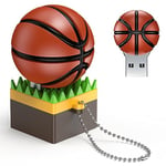 Clé USB 64Go Basketball Cle USB Uflatek Clef USB 2.0 en Silicone Marron Mémoire Stick 64 Go Cartoon Flash Drive Lecteurs Flash externes pour Cadeaux