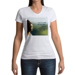 T-Shirt Femme Col V To Be Done Citation Inspirante Anglais Bouddha Bouddhisme Bien Etre Spiritualite