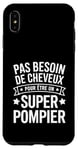 Coque pour iPhone XS Max Super Pompier Humour Cadeau Pompier Homme Chauve Pompier