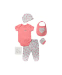 Rock A Bye Baby Girl Floral Print Cotton 6-Piece Gift Set - Pink - Size 3-6M