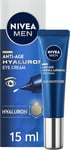 NIVEA MEN Anti-Age Hyaluron Eye Cream 15ml, Men's Eye Cream with Hyaluronic Deep