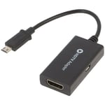 Adaptateur hdmi femelle port usb b micro usb b micro prise male 0.14m - Noir