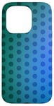 Coque pour iPhone 15 Pro Couleur : vert et bleu à pois