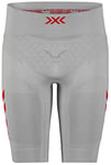 X-Bionic Twyce 4.0 Run Men Shorts Homme, Dolomite Grey/Sunset Orange, FR : S (Taille Fabricant : S)