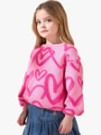 Angel & Rocket Harlow Heart Jumper, Pink