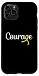 Coque pour iPhone 11 Pro Sarcomes osseux ou sarcome des os Courage avec ruban jaune