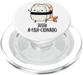 Jeu de mots amusant Sushi A-Fish-Cionado PopSockets PopGrip pour MagSafe