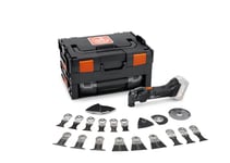 FEIN Oscillating Multi Tool Black Edition AMPShare AMM 500 Plus Multitool, Bare Unit, L-Boxx, 30pcs Accessories for Sawing in Wood and Metal, Grinding, StarlockPlus (Prize Inside Each Box)