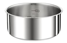 TEFAL Ingenio Preference Casserole 16 cm, Empilable, Acier inoxydable, Induction, Polyvalence, Gain de place L8982804