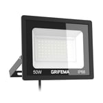 GRIFEMA 50W LED Floodlight Outdoor, 5500LM, 6500K Cool White, IP66 Waterproof, Adjustable 180° Bracket, Security Lighting for Garden, Garage, Yard