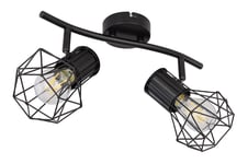Plafonnier cage spots lampe de salon rail lumineux mobile dans un ensemble comprenant des ampoules led