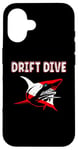 Coque pour iPhone 16 Équipement de plongée sous-marine - Drapeau de plongée Shark Drift pour la plongée sous-marine