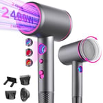 Tisoutec Hair Dryer,Travel Hairdryer with Diffuser,Professional Ionic Hair Dryer+Powerful AC Motor 2400W|4-in-1 Hair Dryer|Hot/Cold Button|3 Heat&3 Speed|Hair Dryers & Accessories for Women/Men Home