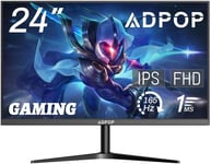 165/144 Hz Ecran Pc Gamer 24 Pouces¿Fhd 1080P Ips Gaming Moniteur 1 Ms (Gtg) Pour Ordinateur De Bureau À Domicile,Freesync,100% Srgb,Hdr,Hdmi,Dp,Haut-Parleur Intégré,Vesa 100 × 100 Mm