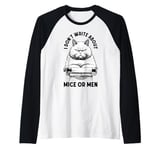 Funny Writer Author Novelist Cat No Mice Or Men Typewriter Raglan Baseball Tee