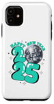 iPhone 11 New Year 2025 Disco Ball Party NYE New Year Eve Retro Aqua Case