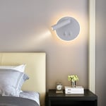 Feux de chevet LED Lampe murale hotel intérieur Lumières mural lit Lampe murale couloir avec interrupteur，Applique LED, applique de lecture de