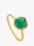 Monica Vinader Green Onyx Siren Stacking Ring, Gold