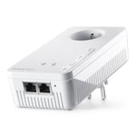 devolo Magic 2 WiFi 6 Adaptateur d'extension : 1x Adaptateur CPL WiFi, Prise Gigogne (2400 Mbits, Mesh, 2x Ports Gigabit Ethernet) idéal télétravail, gaming, streaming, , Prise française