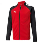 PUMA Mixte Enfant Teamliga Training Jacket Jr Veste De Survêtement, Rouge (Puma Red-puma Black), 140 US- S EU