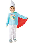 Ciao- Schtroumpf costume déguisement baby original Schtroumpfs (Taille 2-3 ans) avec manteau