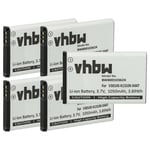 vhbw 5x Batterie compatible avec Siemens Gigaset SL910A, SL910H, SL910 téléphone fixe sans fil (1050mAh, 3,7V, Li-ion)