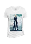 T-Shirt Homme Col V Final Fantasy Vii Advent Children Cloud Jeux Video Rpg