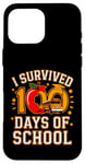 Coque pour iPhone 16 Pro Max Graphique vintage I Survived 100 Days of School Bus