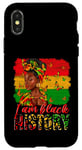 Coque pour iPhone X/XS I am Black History Juneteenth celebration afro-américain