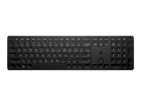 HP 455 - Clavier - programmable - sans fil - 2.4 GHz - R.-U. - noir - pour HP 34; Elite Mobile Thin Client mt645 G7; Portable 14 G9, 250 G9, 445 G9; ZBook Fury 16 G9