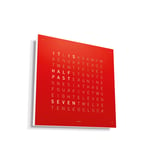 Qlocktwo - Qlocktwo Classic Stainless Steel Red Pepper, EN - Klokker - Biegert & Funk - Rød