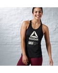 Reebok Womens One Series Activchill Graphic Tank - Black - XL