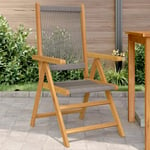 Prolenta Premium - Chaises De Jardin Lot De 2 Gris Bois D'acacia Et Polypropylène