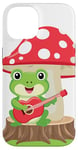 Coque pour iPhone 14 Anime Kawaii Musical Frog Mushroom