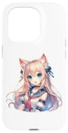 Coque pour iPhone 15 Pro Costume de marin mignon chat fille