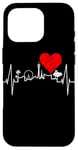 Coque pour iPhone 16 Pro Las Vegas La Silhouette Battement Coeur Nevada Sin City USA