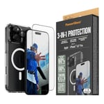 iPhone 16 Pro Max PanzerGlass 3-i-1 Bundle m. EasyAligner - Skjermbeskyttelse (UWF) / Deksel / Kamerabeskyttelse - Gjennomsiktig / Svart