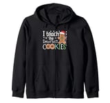 I Teach The Smartest Cookies Christmas Gingerbread Kids Boys Zip Hoodie