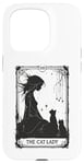 Coque pour iPhone 15 Pro The Cat Lady Carte de tarot pour maman