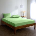 Mellanni Drap Housse 140x200 avec Bonnet 30cm - Doux, Résistant, Anti-Plis, Élastique Tout Autour - (140x200 cm, Pistache)