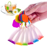 Food-grade Silicone Tea Bags Colorful Style Strainers Herbal Green