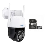 PNI Package House IP575 Caméra de vidéosurveillance WiFi 5MP avec IP + Carte mémoire MicroSD 128 Go avec Adaptateur SD