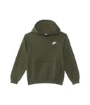 NIKE FD3000-325 K NSW CLUB FLC HDY LBR Sweatshirt Unisex CARGO KHAKI/WHITE Size M