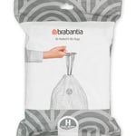 Brabantia Waste Bin Liners Dispenser Pack Perfect Fit Size H 50 - 60L - 40 Bags