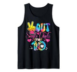 Peace Out Single Digits Tie Dye 10 Year Old Girl Birthday Tank Top