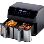 Daewoo Double Drawer Air Fryer With Sync Function Family Sized 9 Litres Black