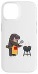 Coque pour iPhone 14 Hippopotame Barbecue Griller Animaux sauvages