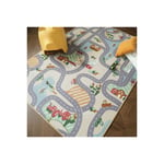 Décoweb - Tapis de jeu enfant - Circuit de voiture - Campagne - 160 x 230 cm